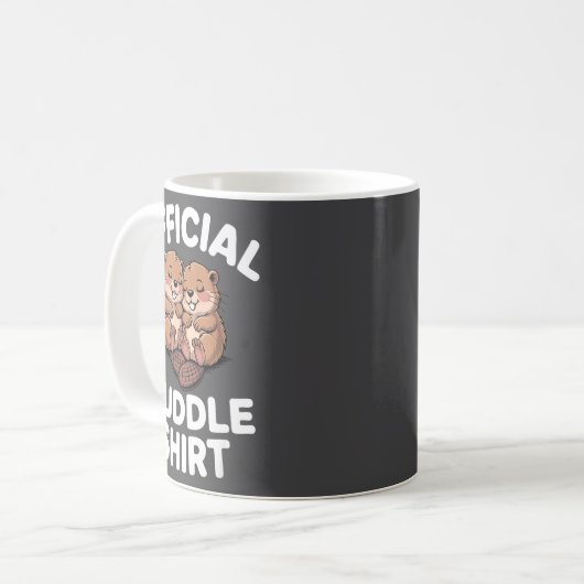 Mug Funny Beavers Hugging Cuddle (Devant gauche)