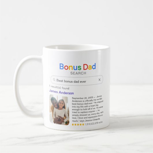 Mug Funny Best Bonus Dad Ever Search Result With Photo (Gauche)