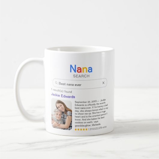 Mug Funny Best Nana Ever Search Results With Photo (Gauche)