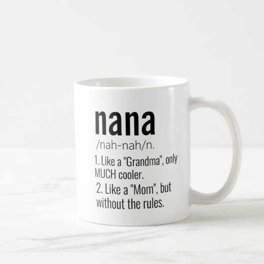 Mug Funny Best Nana Grandad Définition pour grand-père (Droite)