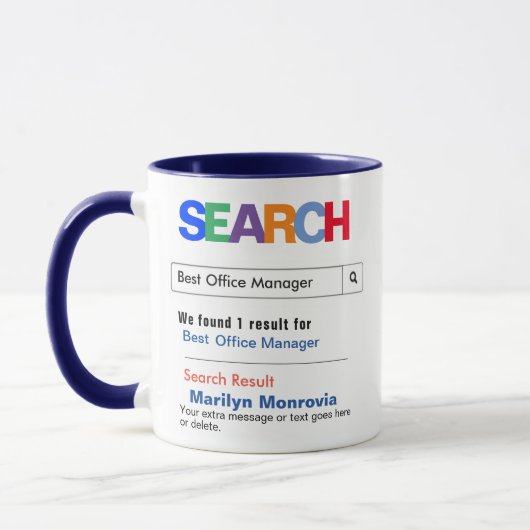 Mug Funny Best Office Manager (Gauche)