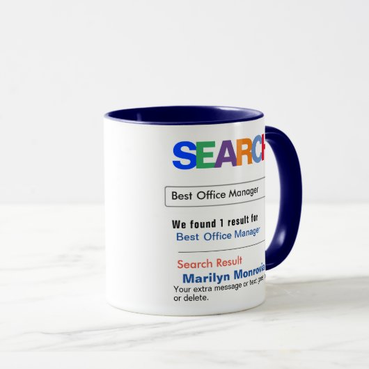 Mug Funny Best Office Manager (Devant droit)