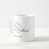 Mug Funny Best Teacher Custom Teacher Name (Devant gauche)