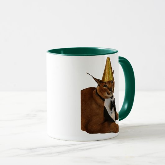 Mug Funny Big Floppa Birthday Cat Meme Double Sided  (Devant droit)