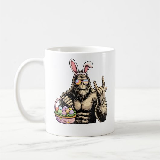 Mug Funny Bigfoot Easter Egg Rock Sasquatch Easter Day (Gauche)