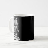 Mug Funny Bigfoot Flying Into Space With Stars And Cos (Devant gauche)