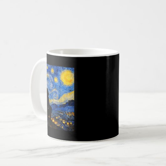Mug Funny Bigfoot Graphic Van Gogh Style Sasquatch Sta (Devant gauche)
