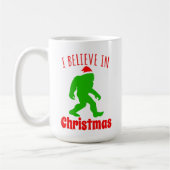 Mug Funny Bigfoot Je Crois En Noël (Gauche)