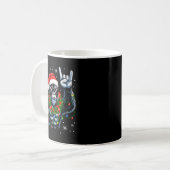 Mug Funny Bigfoot Rock On Pajamas Pjs Christmas Xmas M (Devant gauche)