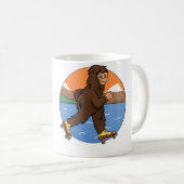 Mug Funny Bigfoot Roller Skating Lover Skater Illustra (Devant droit)