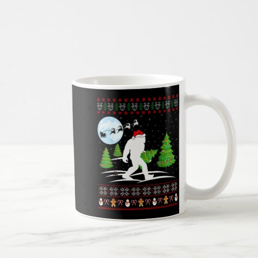 Mug Funny Bigfoot Xmas Gift Santa Hat Ugly Bigfoot Chr (Droite)