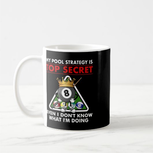 Mug Funny Billiard Pool Design For Men Women Pool Pla (Gauche)