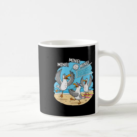 Mug Funny Bird Playing Volleyball Mine Game Day Vibes (Droite)