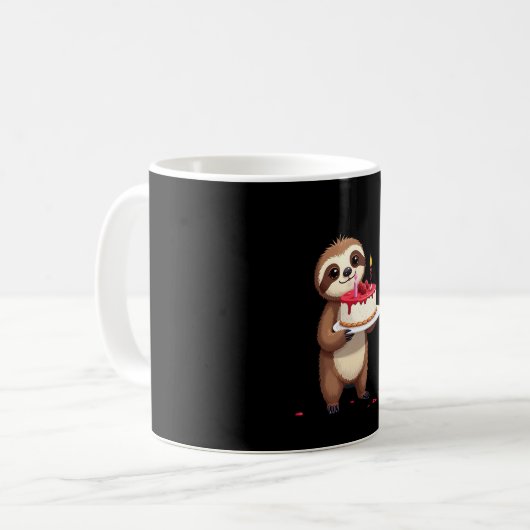 Mug Funny Birthday Cake with Sloth Costume for Boys an (Devant gauche)