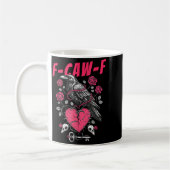 Mug Funny Black Bird F-caw-f Anti Valentines Day Singl (Gauche)