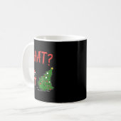 Mug Funny Black Cat Gift Pushing Christmas Tree Over C (Devant gauche)