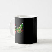 Mug Funny Black Cat Gift Pushing Christmas Tree Over C (Devant gauche)