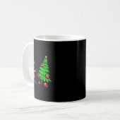 Mug Funny Black Cat Pushing Christmas Tree Over Cat Wh (Devant gauche)