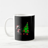 Mug Funny Black Cat Pushing Christmas Tree Over Cat Wh (Gauche)