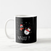 Mug Funny Black Cat Pushing Snowman Christmas Winter C (Gauche)