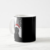 Mug Funny Black Cat Selfie With Santa Christmas Men Wo (Devant gauche)