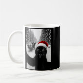 Mug Funny Black Cat Selfie With Santa Christmas Men Wo (Gauche)