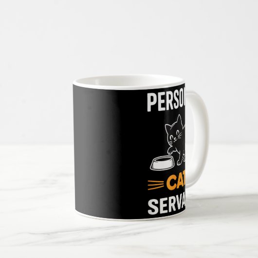 Mug Funny Black Cat Servant Of Tiny Furry Overlord  (Devant droit)