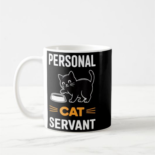 Mug Funny Black Cat Servant Of Tiny Furry Overlord (Gauche)