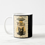 Mug Funny Black Cat Ufo Ramen Alien Abduction Graphic  (Gauche)