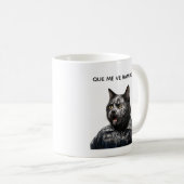 Mug Funny Black Cat – What Happened?! (Devant droit)