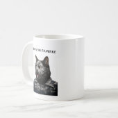 Mug Funny Black Cat – What Happened?! (Devant gauche)