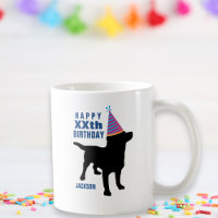 Funny Black Lab Chien Personnalisé Anniversaire