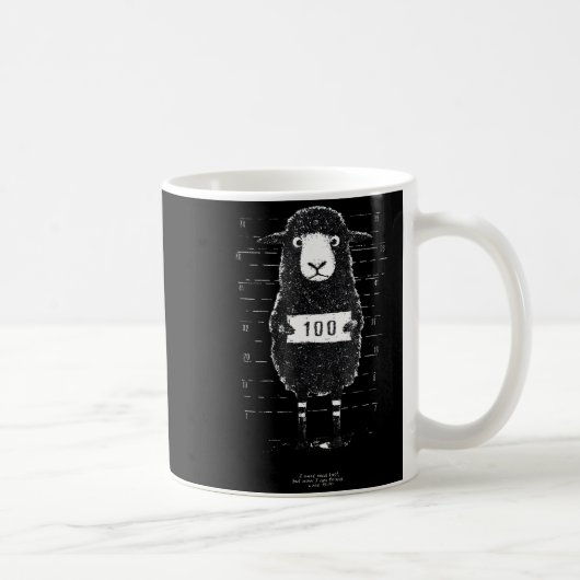 Mug Funny Black Sheep Mugshot Lost But Found Humor Fun (Droite)