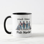 Mug FUNNY Bleu/Blanc "HARDER DE POISSON" (Gauche)