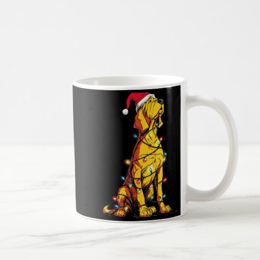 Mug Funny Bloodhound Christmas Graphics Dog Lights Lov (Droite)