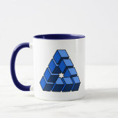 Mug Funny Blue Black Toy Blocks Triangle Vector Art (Gauche)
