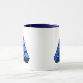 Mug Funny Blue Black Toy Blocks Triangle Vector Art (Centre)