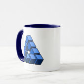 Mug Funny Blue Black Toy Blocks Triangle Vector Art (Devant gauche)