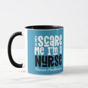 Mug Funny blue girly infirmière typographie merci mode