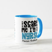 Mug Funny blue girly infirmière typographie merci mode (Devant droit)