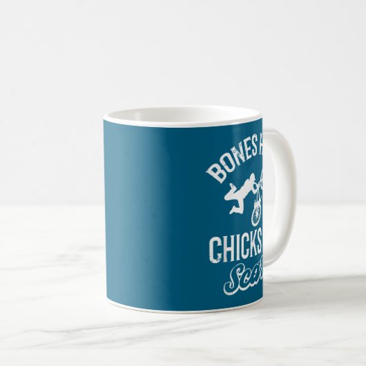 Mug Funny Bones Heal Chicks Dig S Bmx Biking  (Devant droit)