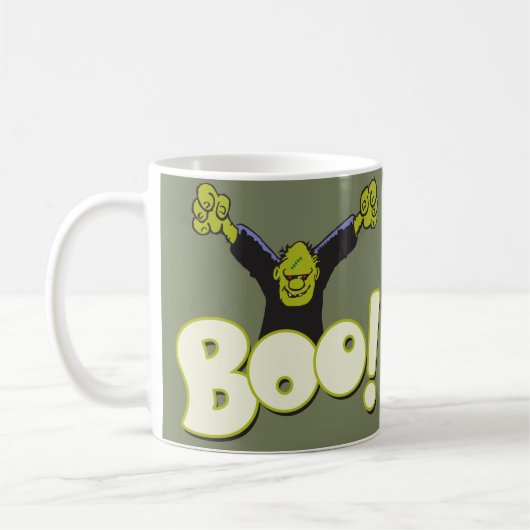 Mug Funny BOO Frankenstein Monster Halloween (Gauche)