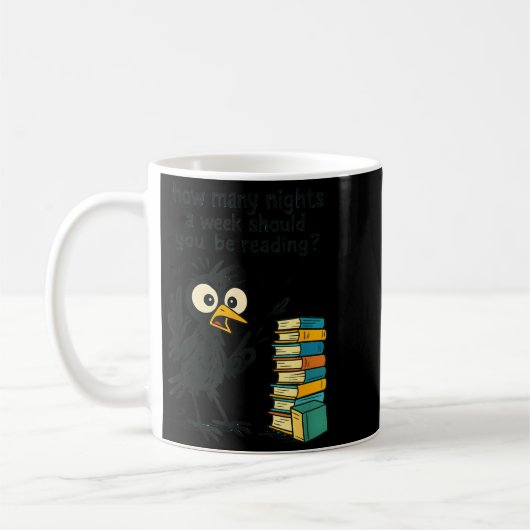 Mug Funny Bookworm 6 7 Meme Design _ Reading Nights Hu (Gauche)