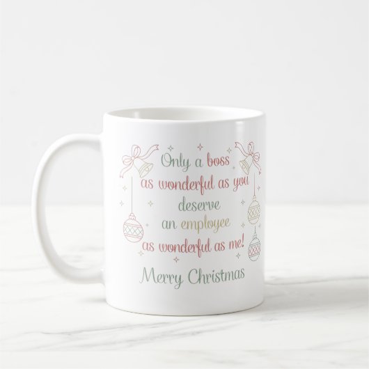 Mug Funny Boss Christmas Gift (Gauche)