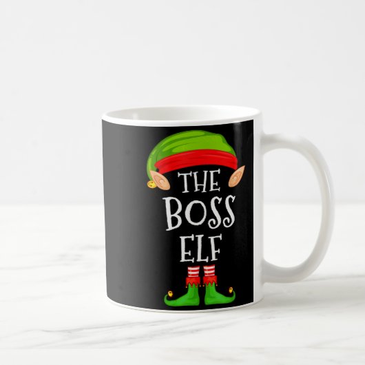 Mug Funny Boss Elf Family Christmas Boss Elf Sweater M (Droite)