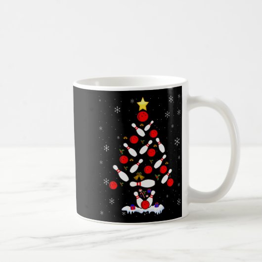 Mug Funny Bowling Christmas Tree Lights Xmas For Men W (Droite)