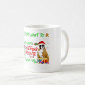 Mug Funny Boxer Santa Hat Xmas Pet Lover idées cadeaux (Devant droit)