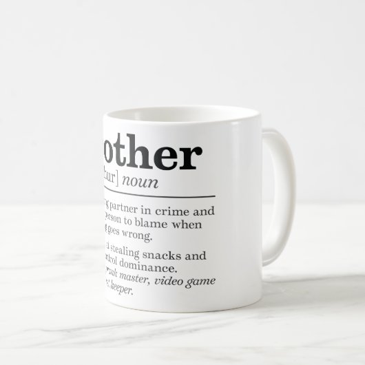 Mug Funny Brother Définition (Devant droit)