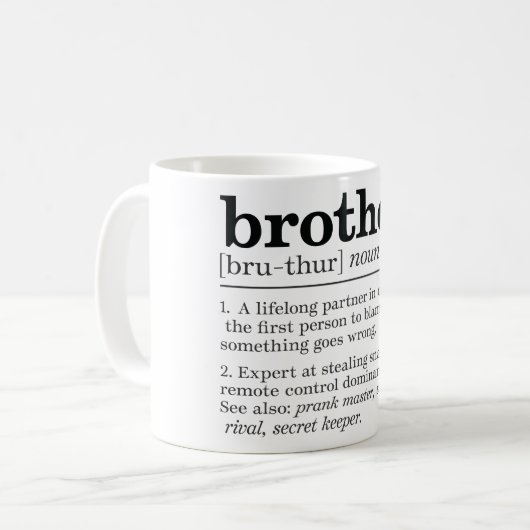 Mug Funny Brother Définition (Devant gauche)