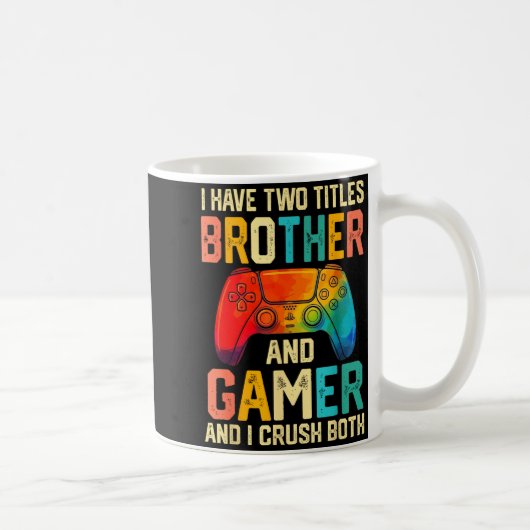 Mug Funny Brother Gamer Graphic Tee Men Boys Teens Vid (Droite)